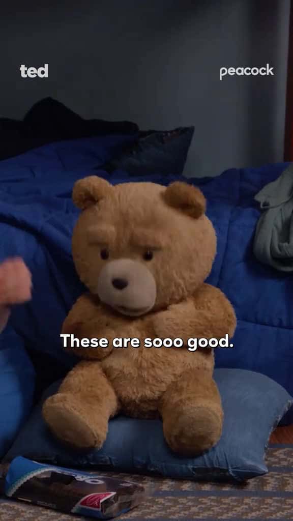Cover for Fight or flight mode activated  Ted is streaming on Peacock. SethMacFarlane MaxBu 88718 #shortvideos