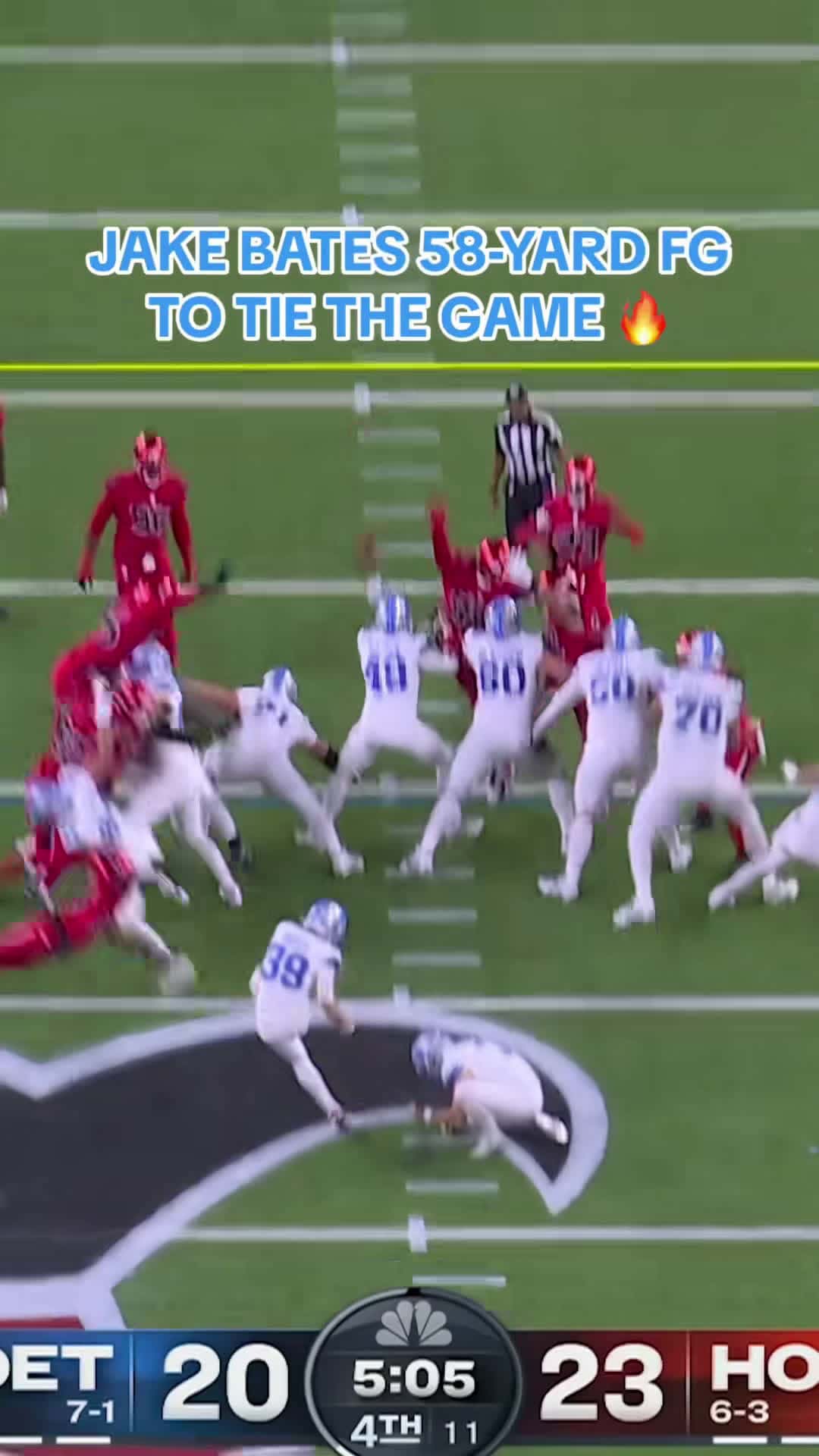 Cover for what a kick 🙌 #jakebates #detroit #lions #nfl @Detroit Lions