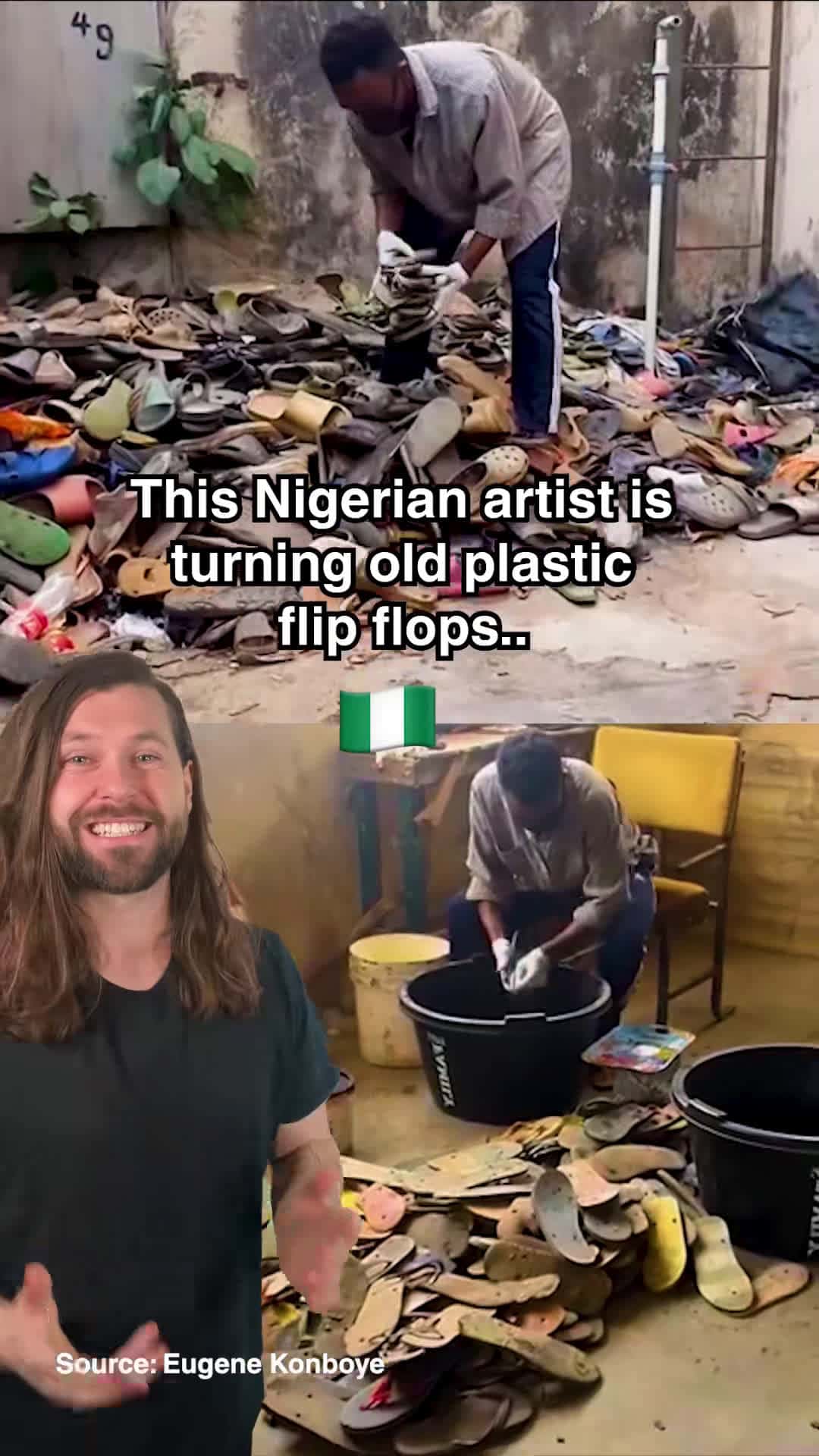 Cover for This is such an awesome way to upcycle waste! #fyp #foryou #nigeria #waste #art #plasticpollution