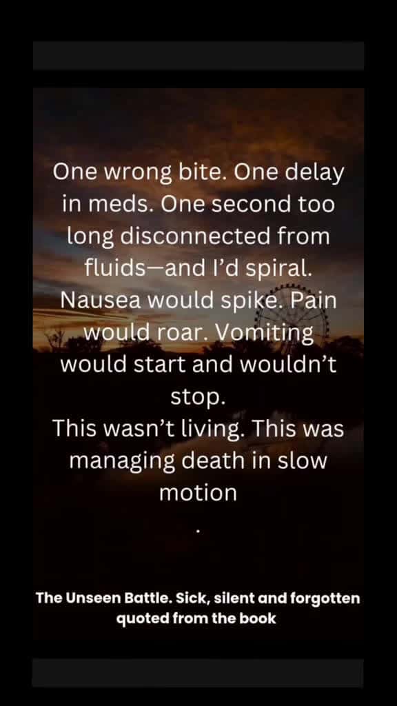 Cover for Hyperemesis Gravidarum Quote from my book. Vomiting would start and wouldn’t stop. This wasn’t living. This was managing death in slow motion. #hyperemesisgravidarum #severemorningsickness #aftermathofhyperemesisgravidarum  cre...