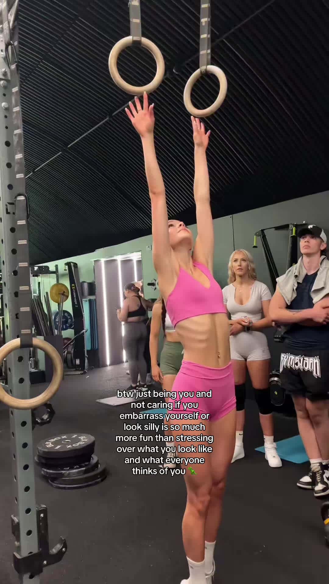 Cover for caring less and being yourself honestly so much more fun ✨ #gymtok #relatable #gymnastics #viralvideo #fitnessroutine