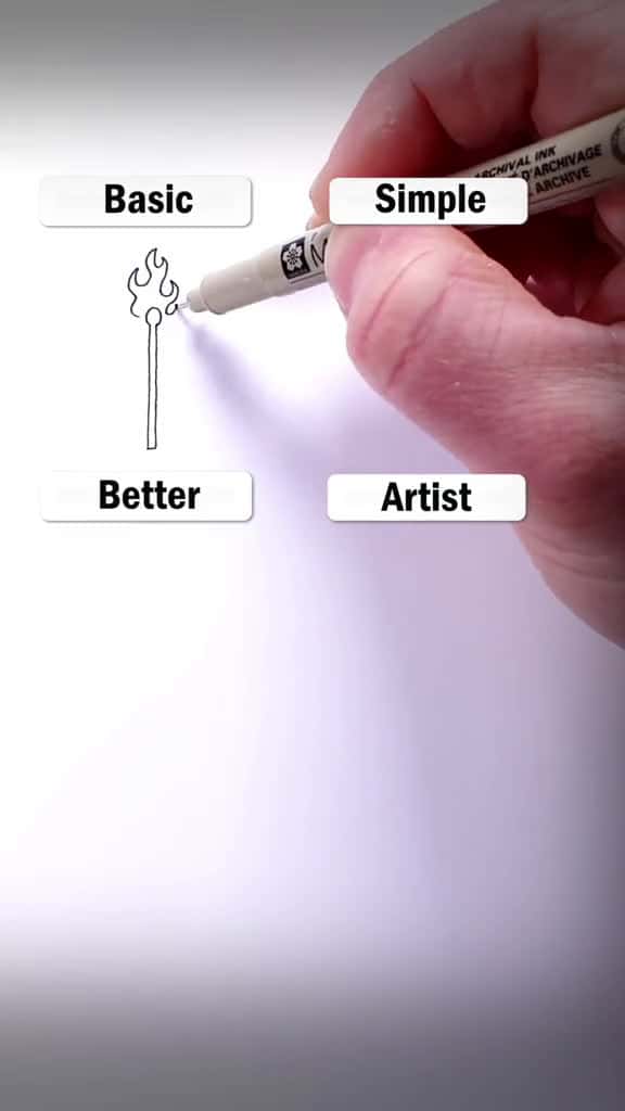 Cover for Draw Matches easy drawing art tutorial howtodraw match Love 60769 #followMe