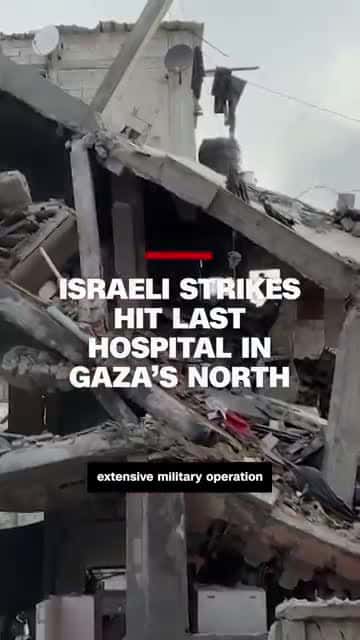 Cover for Israeli strikes hit last hospital in Gaz