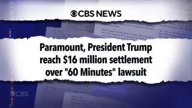 Cover for CBS canceled Colbert’s show just THREE DAYS after Colbert called out CBS parent company Paramount for its $16M settlement with Trump – a deal that looks like bribery.America deserves to know if his show was canceled for political reasons.