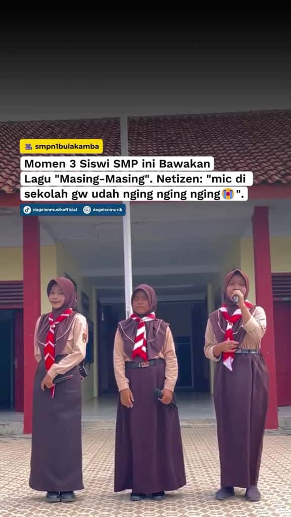 Cover for Bagus banget suaranya  via smpn1bulakamba  masingmasing smp siswi coverlagu dagel 60582 #trending
