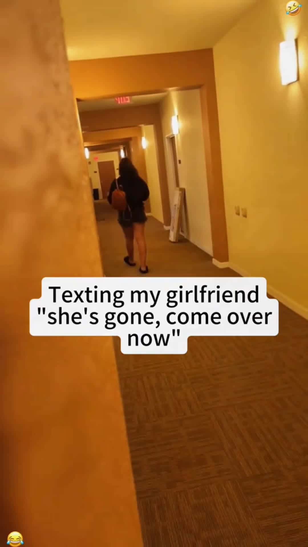 Cover for Texting my girlfriend "she's gone, come over now"