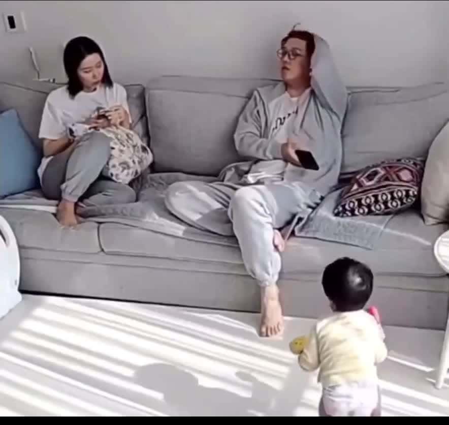 Cover for Parent celebrates their child’s first time walking  #fyp  #foryou  #wow #caughtoncamera