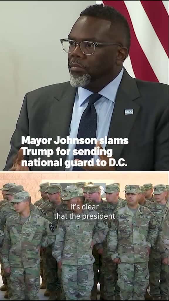 Cover for At a news conference on Tuesday, Maylor Johnson blasts Trump’s National Guard move in D.C., calling it would  'destablize' the city.  #Trump #mayorjohnson #washingtondc #nationalguard created by NBC Chicago with NBC Chicago’s o...