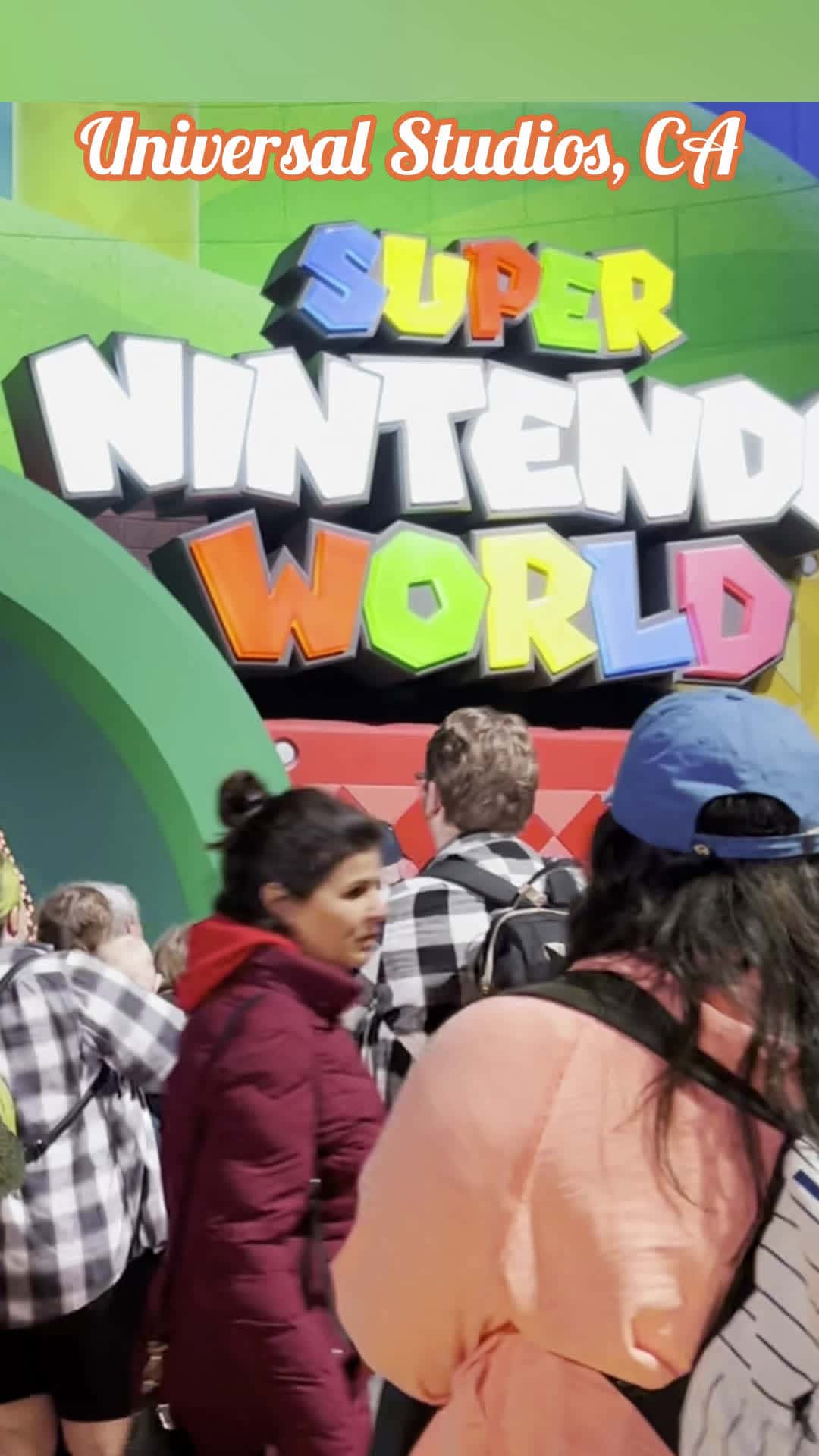 Cover for The walkway into Super Nin world is fun. Colorful lights. The whole land is fun.  #Universal