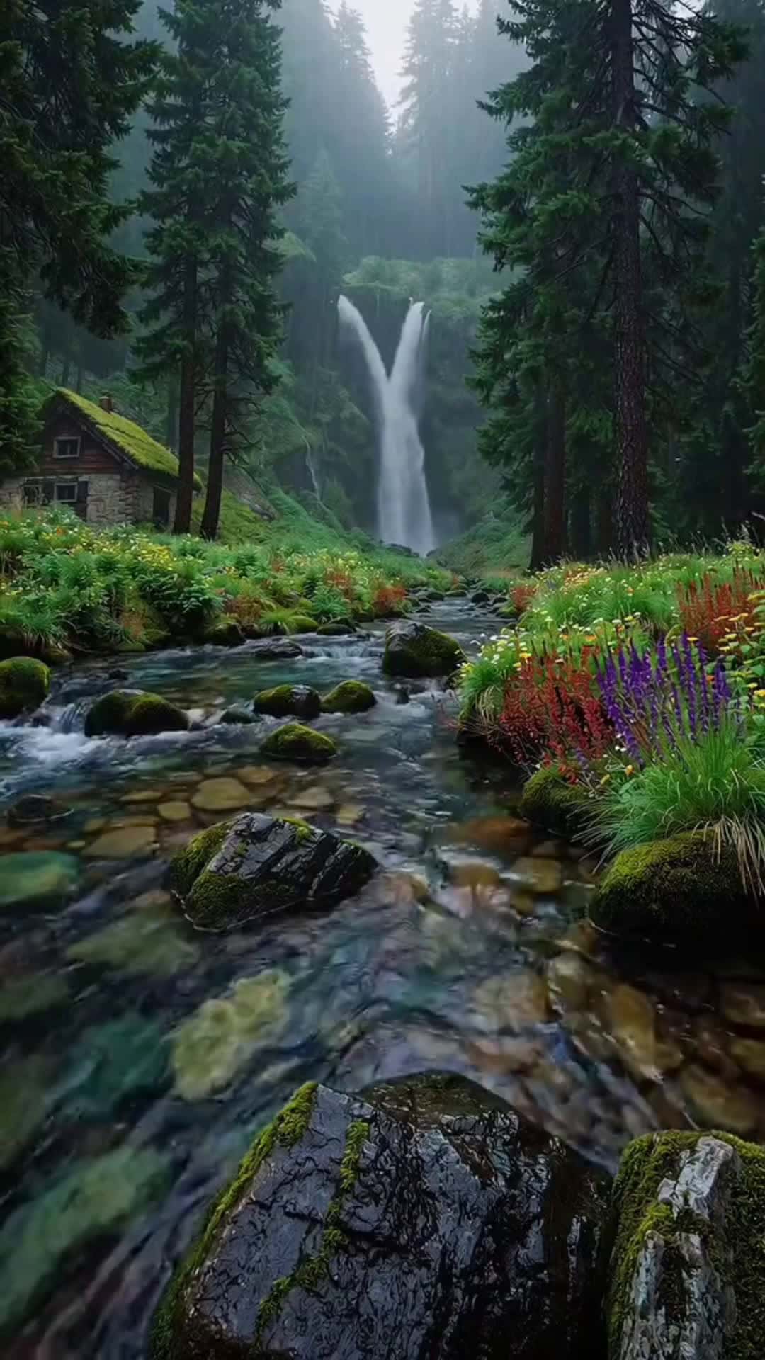 Cover for Tranquil Waters, Blooming Banks 🌿🌊🌸 #CalmVibes #naturevibes #flowers 