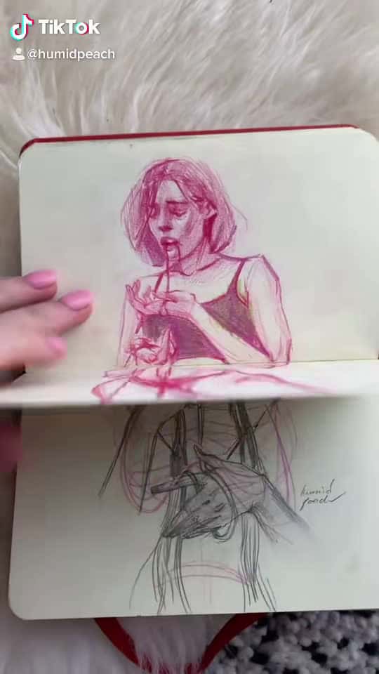 Cover for TIKTOK  delete my videos. Therefore, some of the drawings you can seen in my Instagram humidpeach