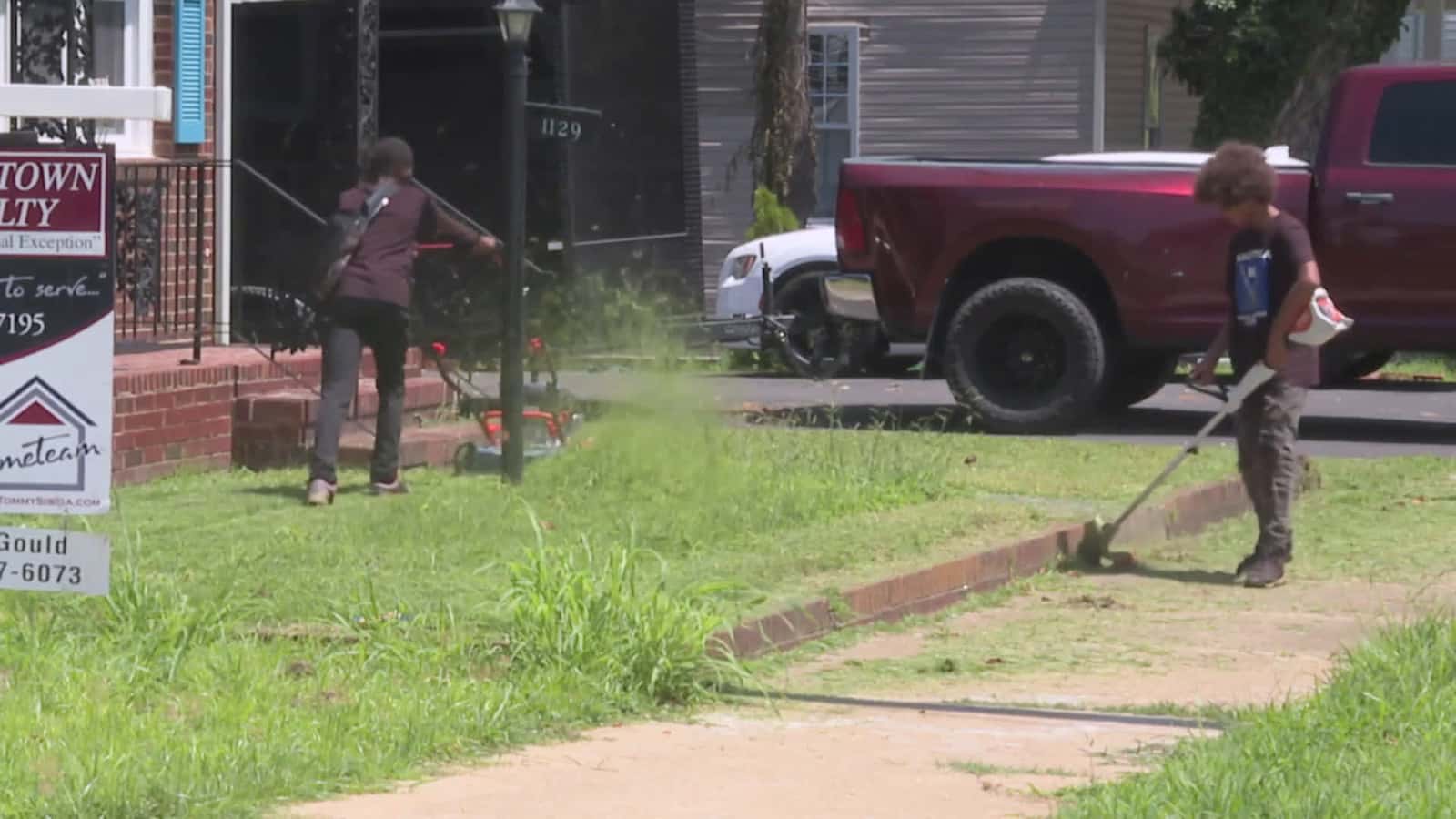 Cover for Young lawn care entrepreneurs see business boom after community support