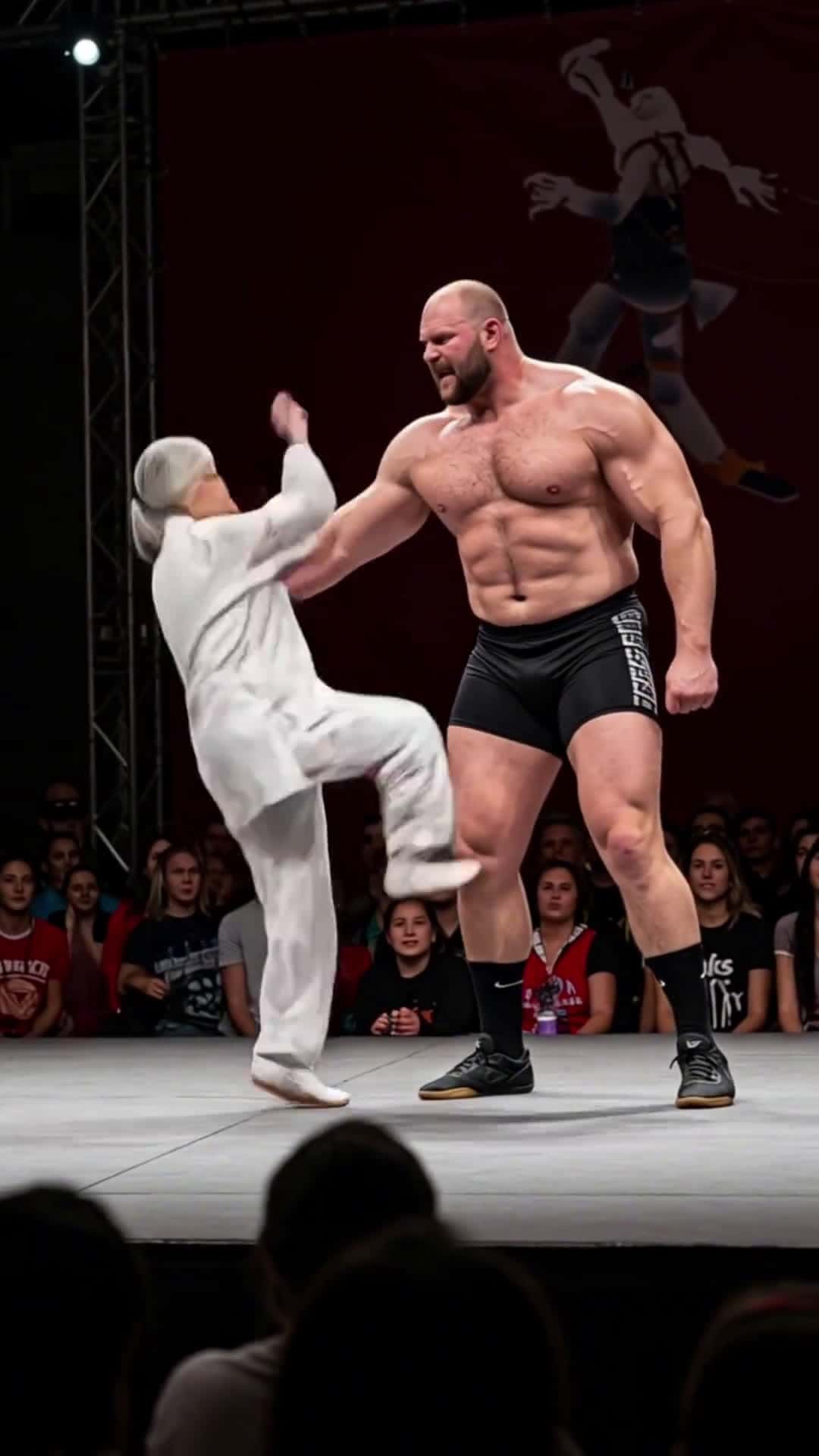 Cover for AI sports highlight: Kung Fu grandma with unstoppable smooth moves—opponents stand no chance #ElderlyMartialArts #KungFuStar #SmoothSkills #ViralSportsClip #MartialArtsLife