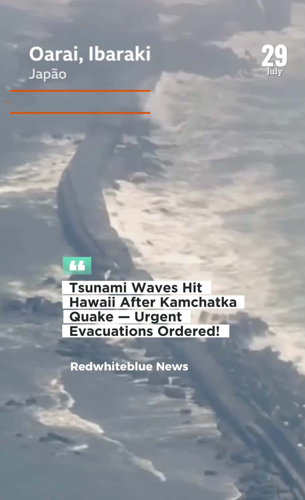 Cover for Tsunami Waves Hit Hawaii After Kamchatka Quake — Urgent Evacuations Ordered!  #usa  #usanews  #tsunami  #hawaii #tsunamiwarning