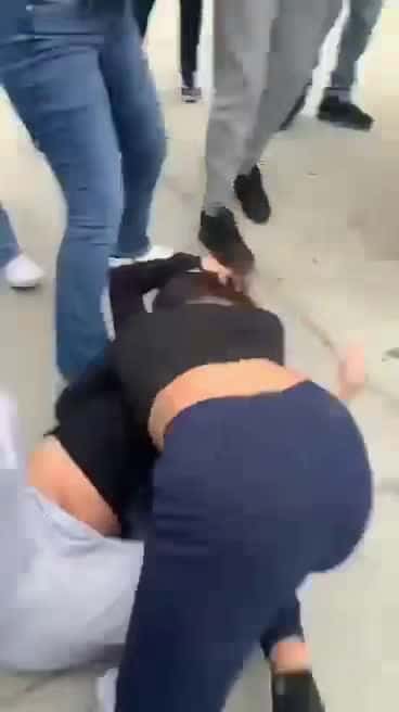 Cover for #girll in gray sweats tried to bully girl in blue.           #fightcam