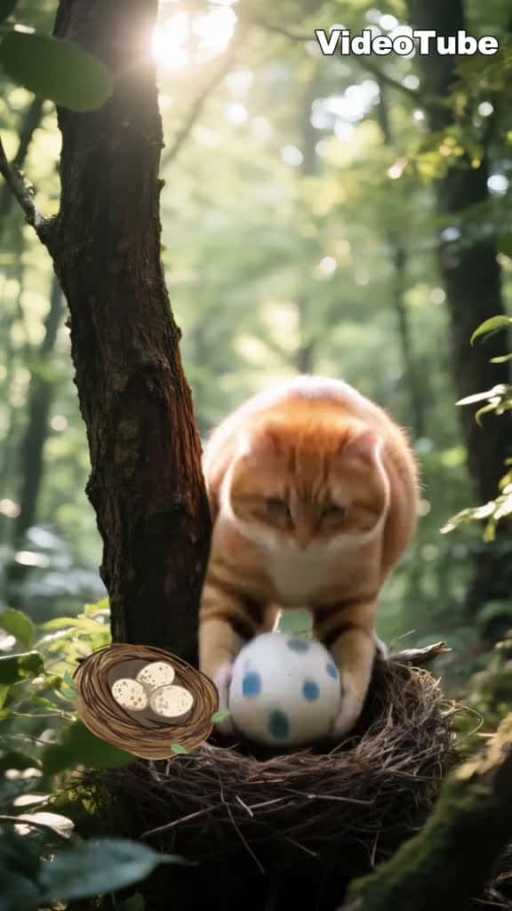 Cover for The cat becomes the king. ai aistory cat funny VideoTube 28363 #ilovescoopz