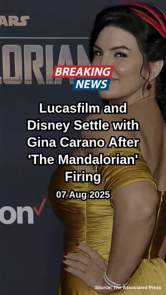 Cover for Gina Carano settles with Disney and Lucasfilm after The Mandalorian firing, with Elon Musk backing the free-speech debate 🔥 #GinaCarano #Disney #TheMandalorian #FreeSpeech #ElonMusk