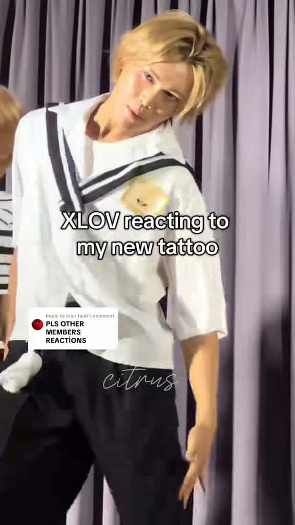 Cover for Xlov members react to my new tattoo! 😍🔥 #xlov #kpop #kpopfansign