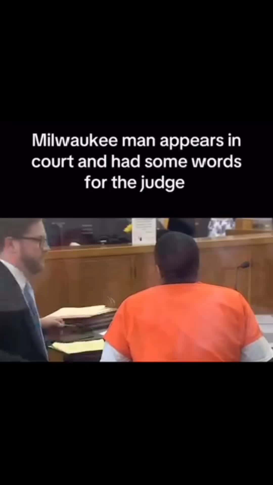 Cover for Milwaukee Man Appears In Court And Has Words For The Judge#court #crime #viral 