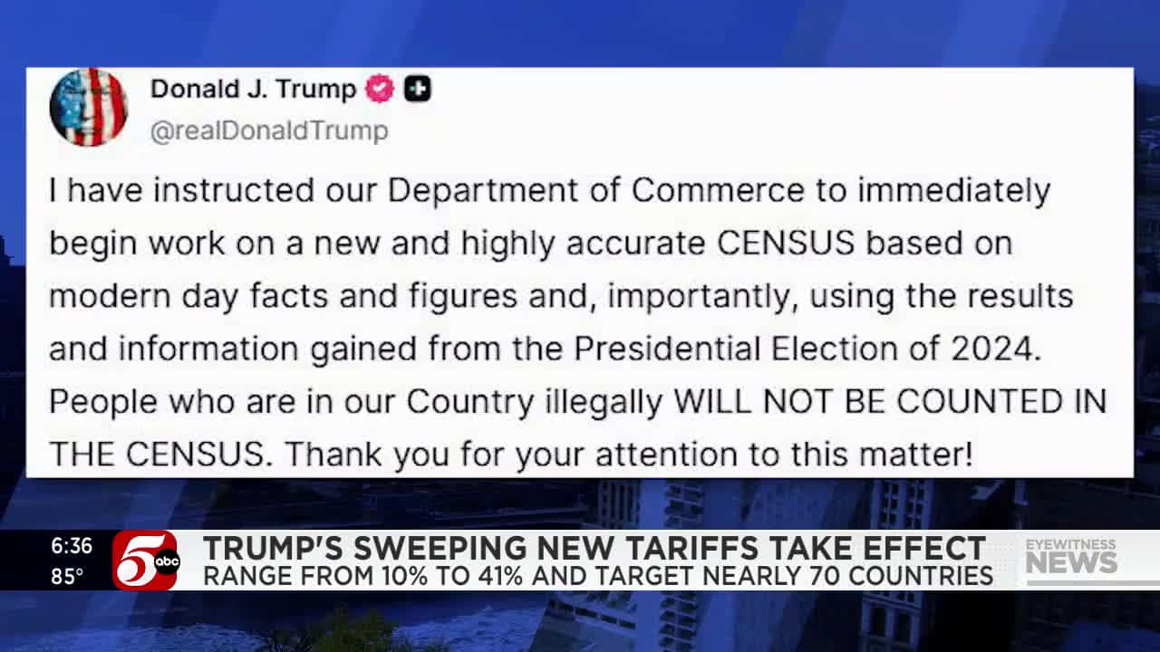 Cover for President Trump orders new census