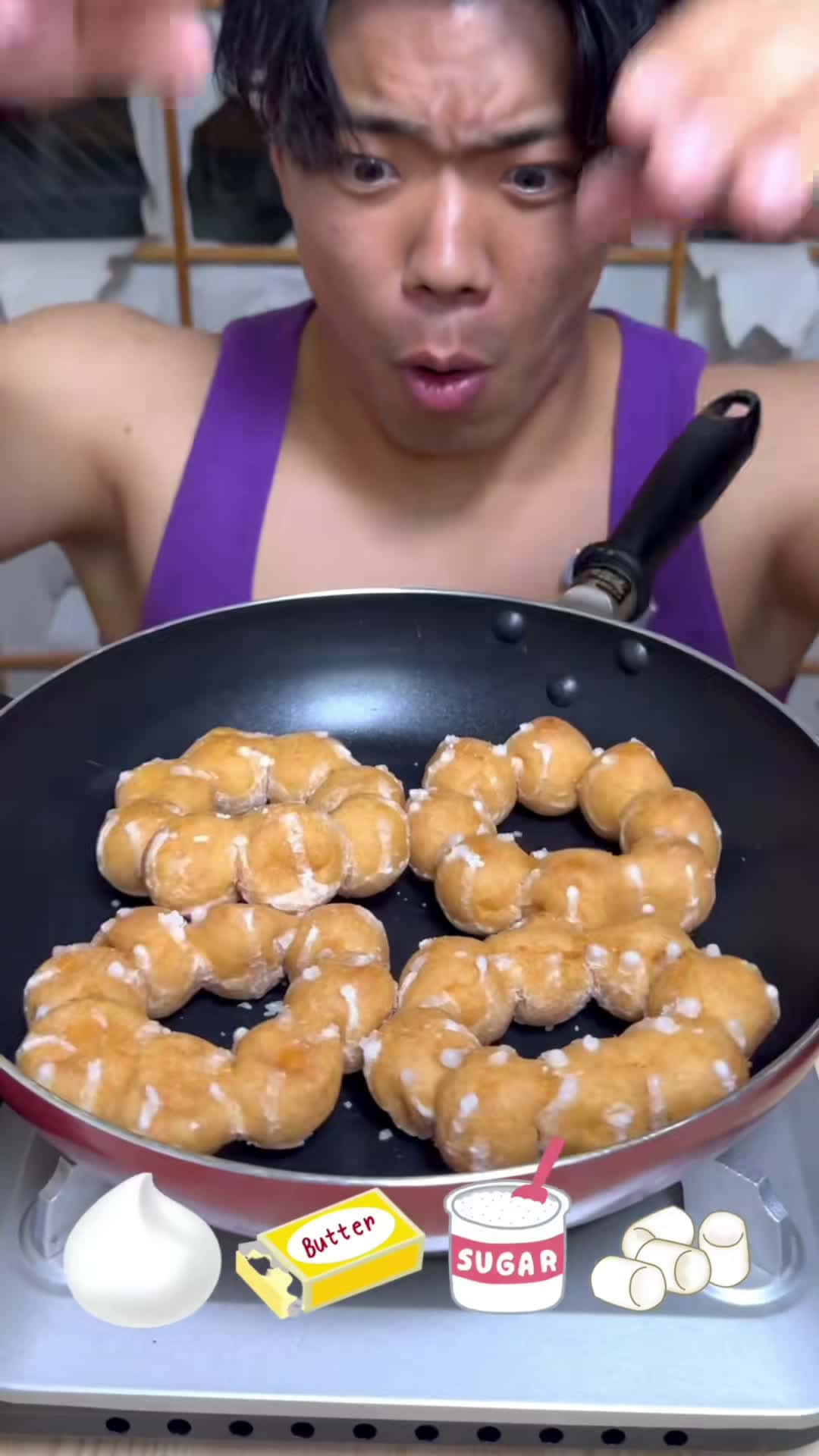 Cover for 大流行中の焼きポンデリング  #mukbang #asmrfood #koreanfood #japanesefood