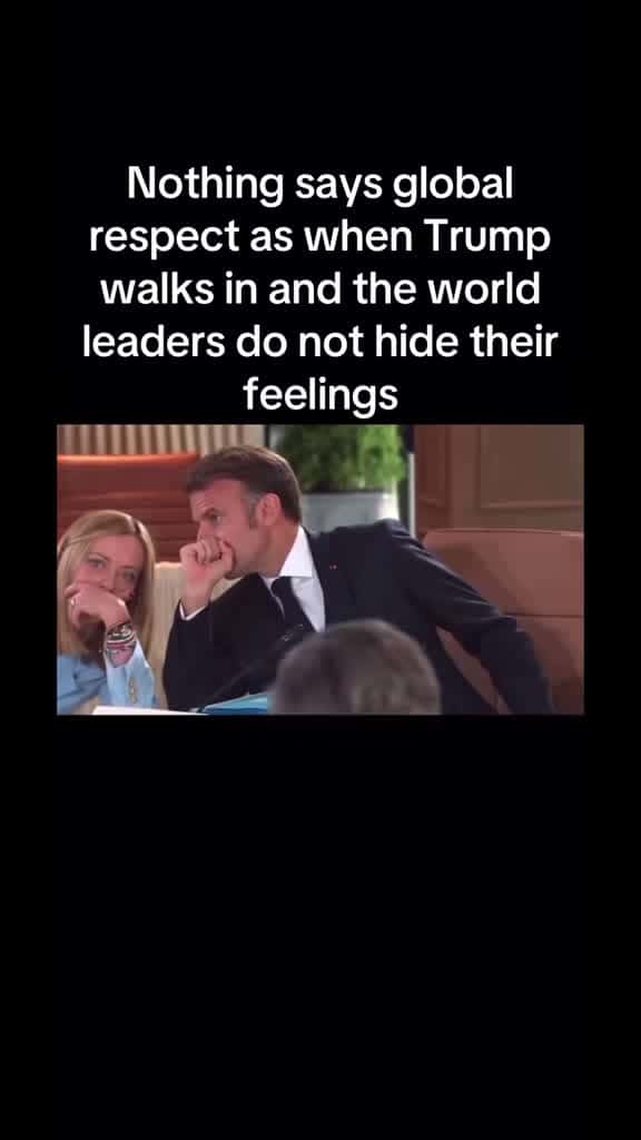 Cover for Watch world leaders' reactions as Trump enters the G7 summit! 🤔 #G7Summit #WorldLeaders #TrumpInCanada