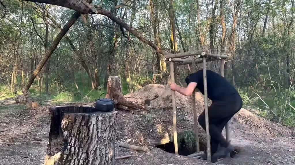 Cover for After 2 months I returned to the shelter I had created before. 2025 bushcraft Survival Cam 76394 #followMe