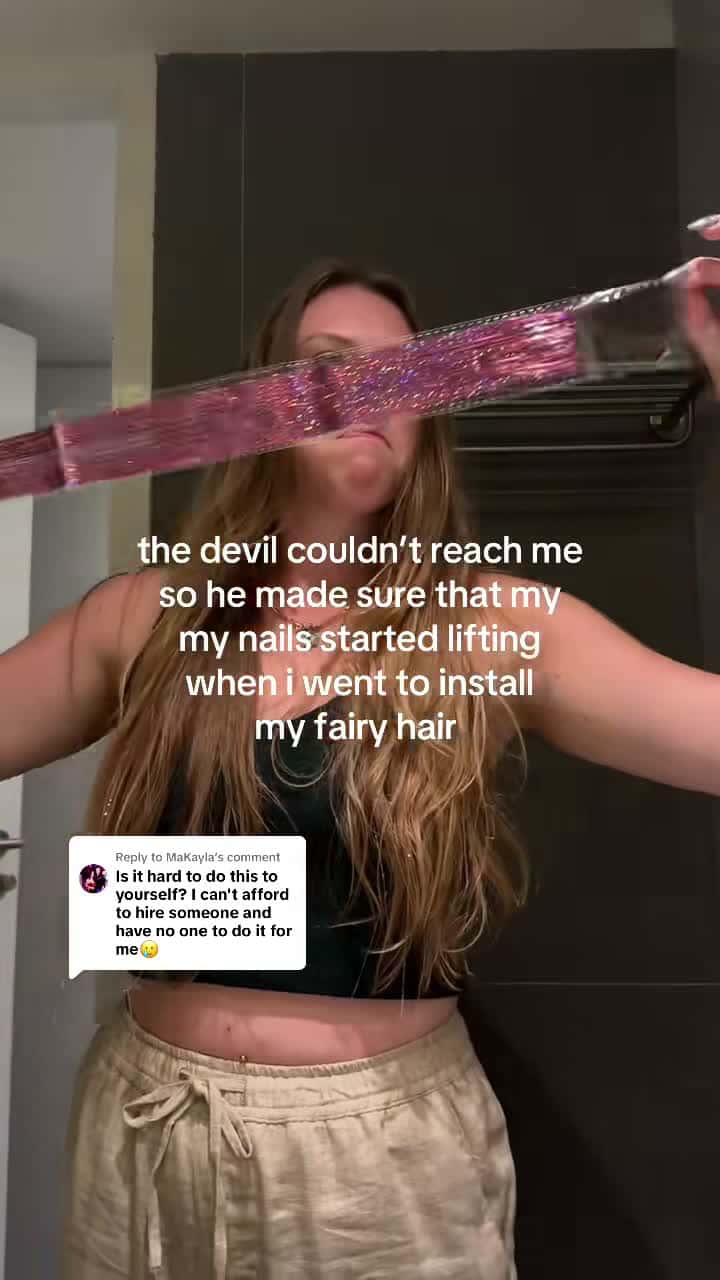Cover for Replying to @MaKayla don’t wait to do your fairy hair until you’re due for another set of nails unless you want to ruin your own day #fairyhair #hairtinsel #fyp