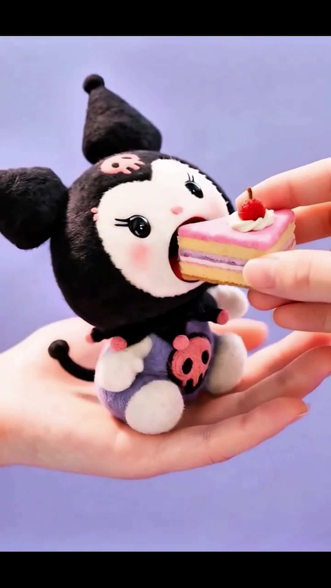 Cover for Kuromi eating cake #oddlysatisfying  #asmr  #asmrsounds