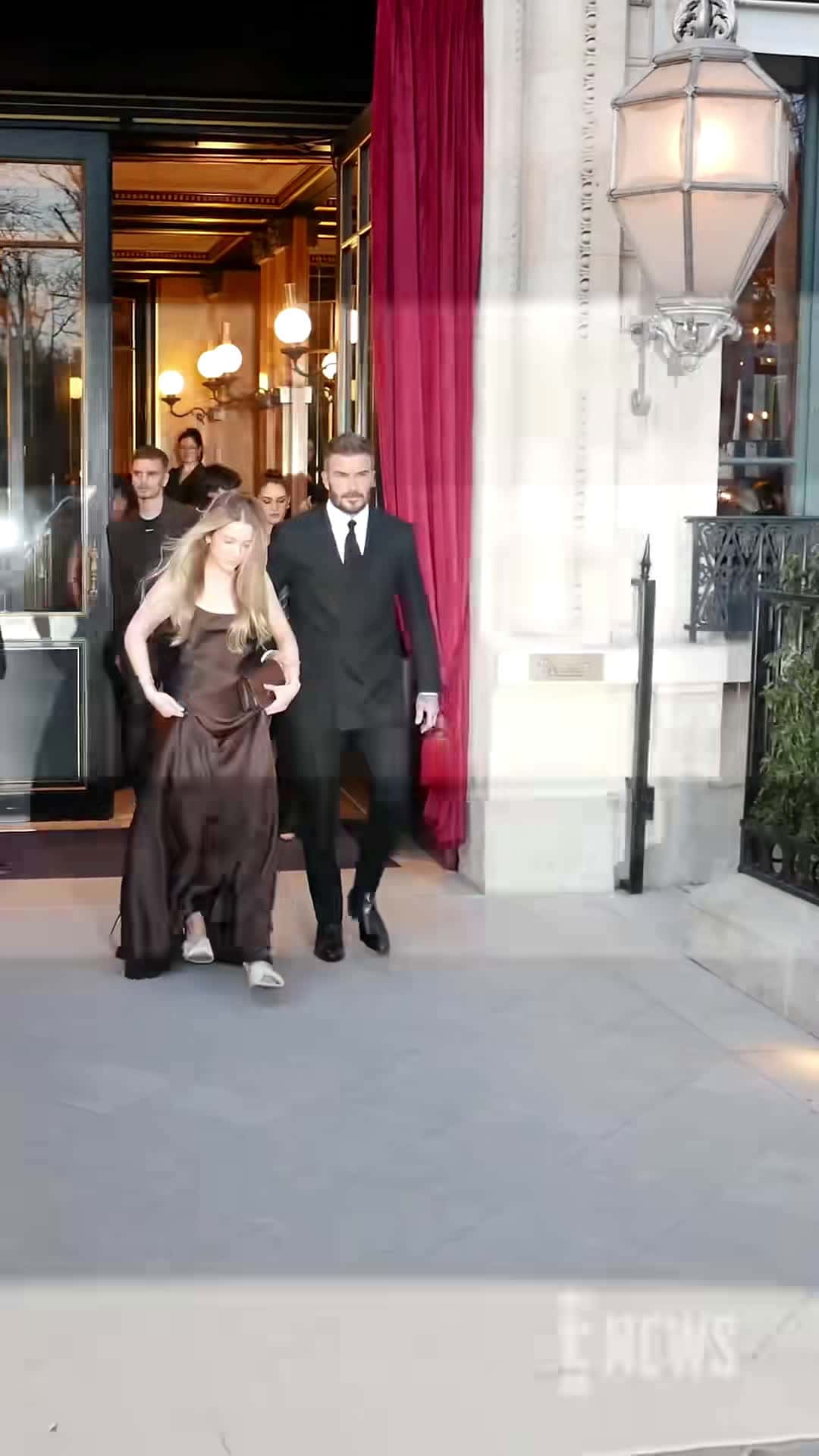 Cover for David Beckham and family are on their way to support Victoria Beckham at #ParisFashionWeek.