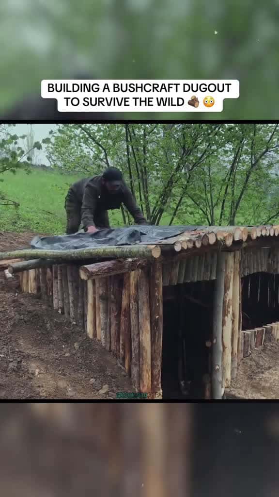 Cover for Bushcraft camping in a dugout shelter camping survival outdoorlife bushcraft 98126 #american