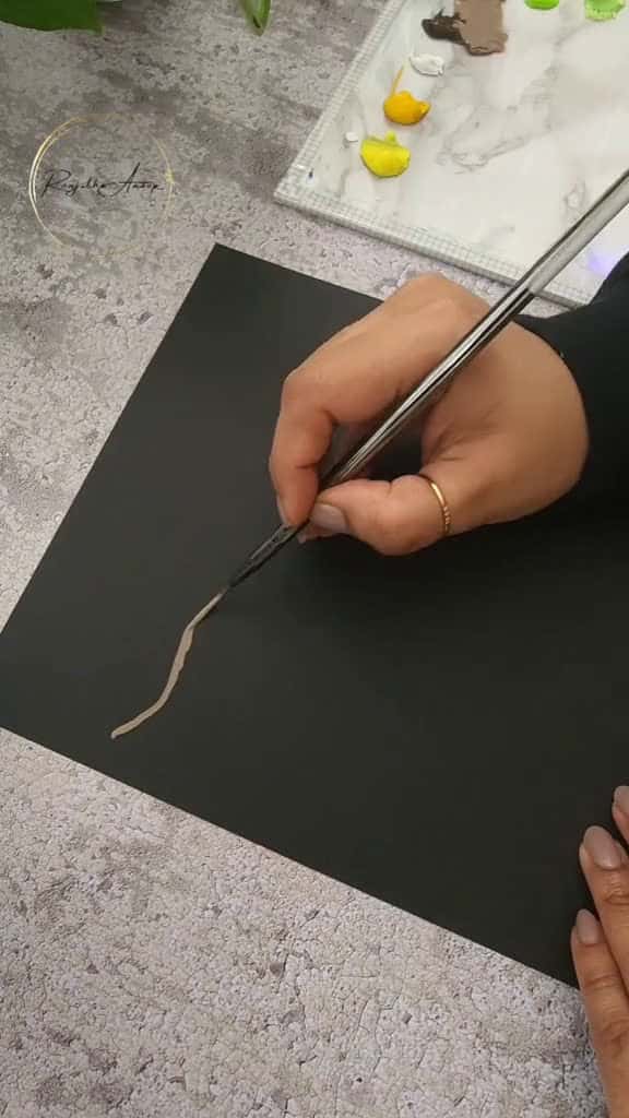 Cover for Beautiful Brush Strokes fyp foryoupage flowergirl roundbrush golden 49541 #shortvideosscoopz