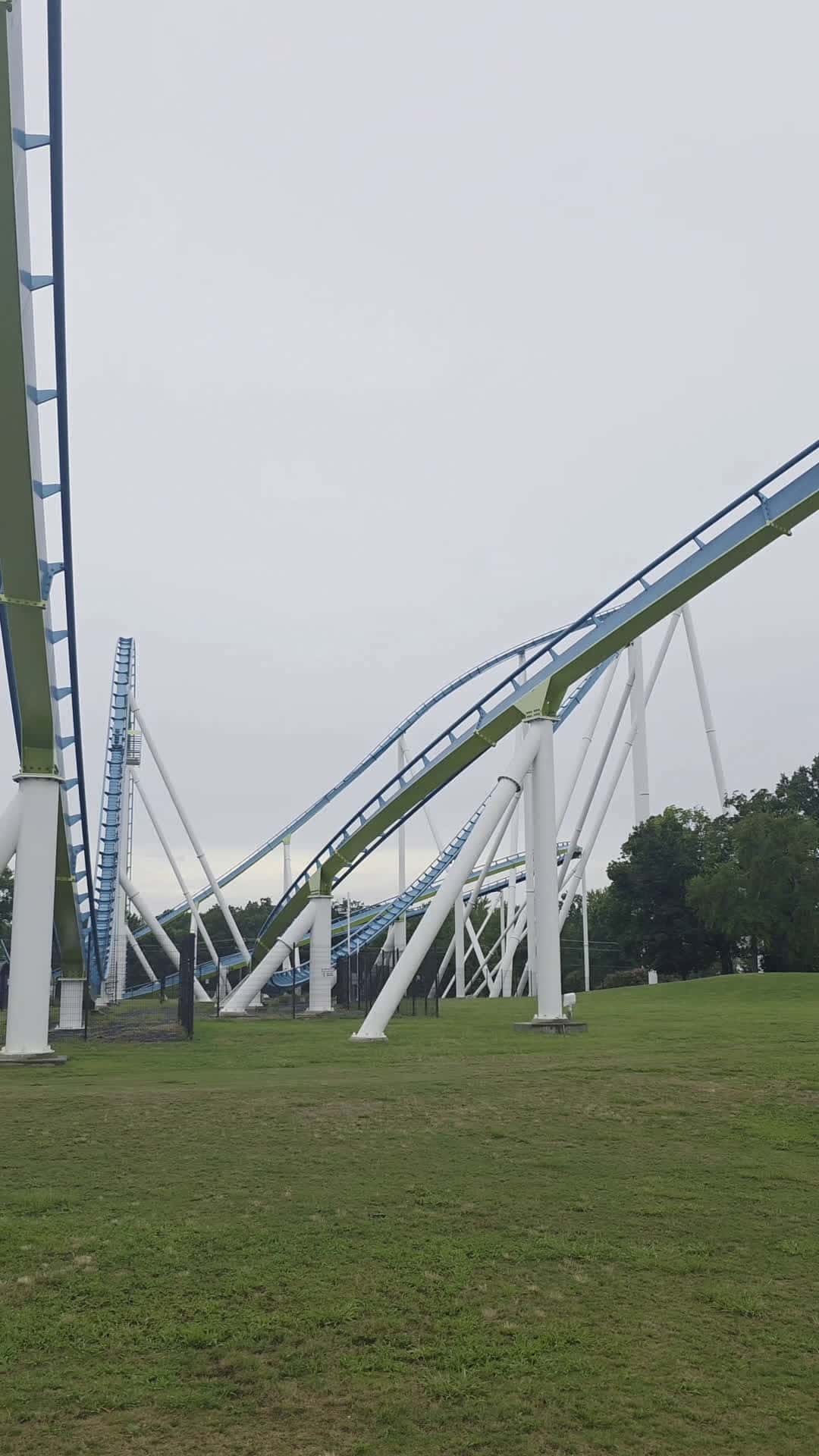 Cover for 95mph in the rain on a roller coaster! 🌧#carowinds #rollercoaster #fyp #fury325 #amusementpark 