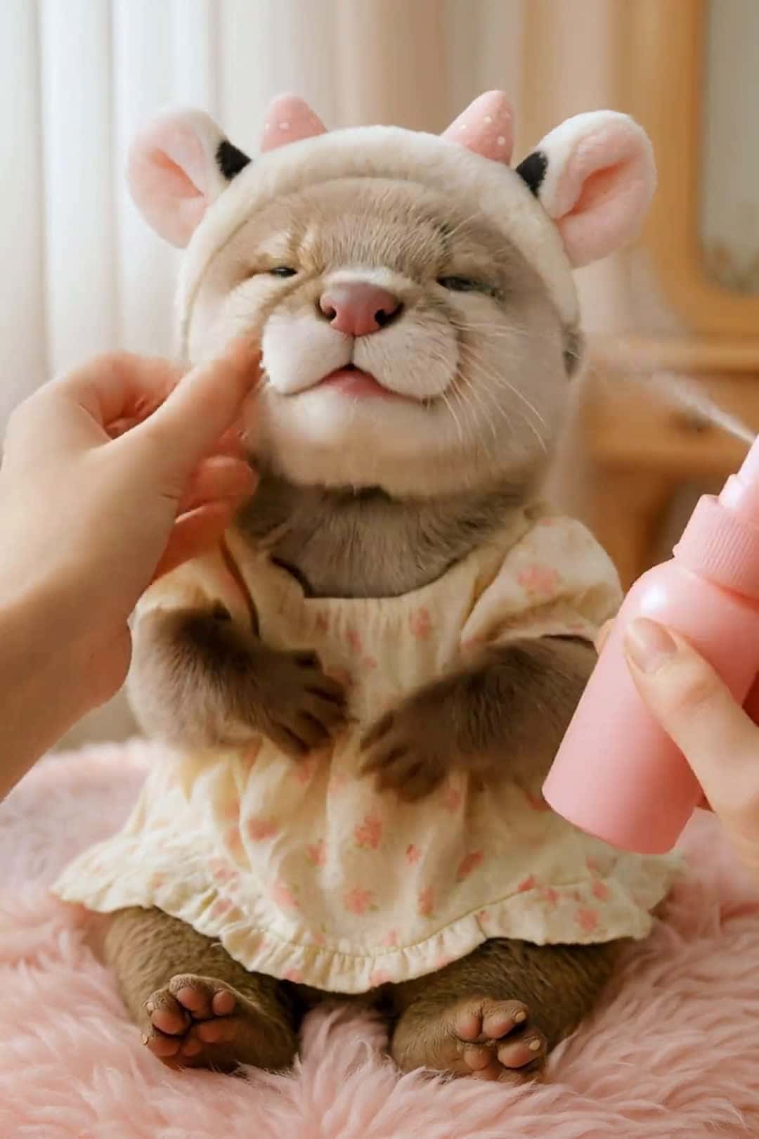 Cover for AI otter magic! Watch this cutie's at-home skincare routine ✨ #OtterAdorable #FunnyAnimals #AIGenerated #SkincareGoals #CuteVibes