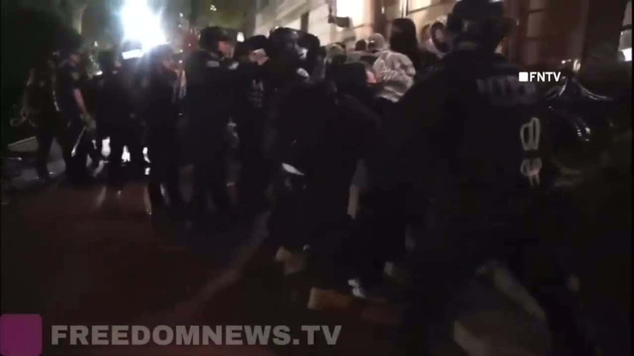 Cover for Police CLASH with Pro-Hamas Protesters Outside Trump Tower #protestors #police #trumptower #trump #elonmusk #doge 