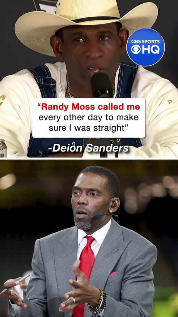 Cover for Randy Moss, who has been cancer-free since late 2024, made sure to check up on coach Prime ♥️ created by CBS Sports with CBS Sports’s original sound