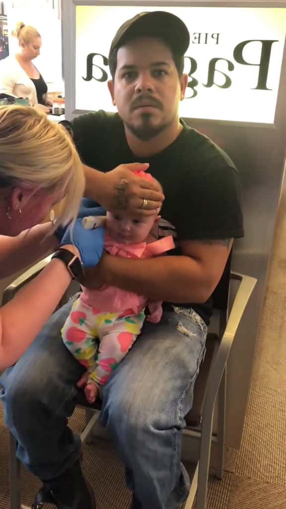 Cover for Father s reaction when the baby gets their ears pierced baby father dad crying reaction cu 04205 #trending