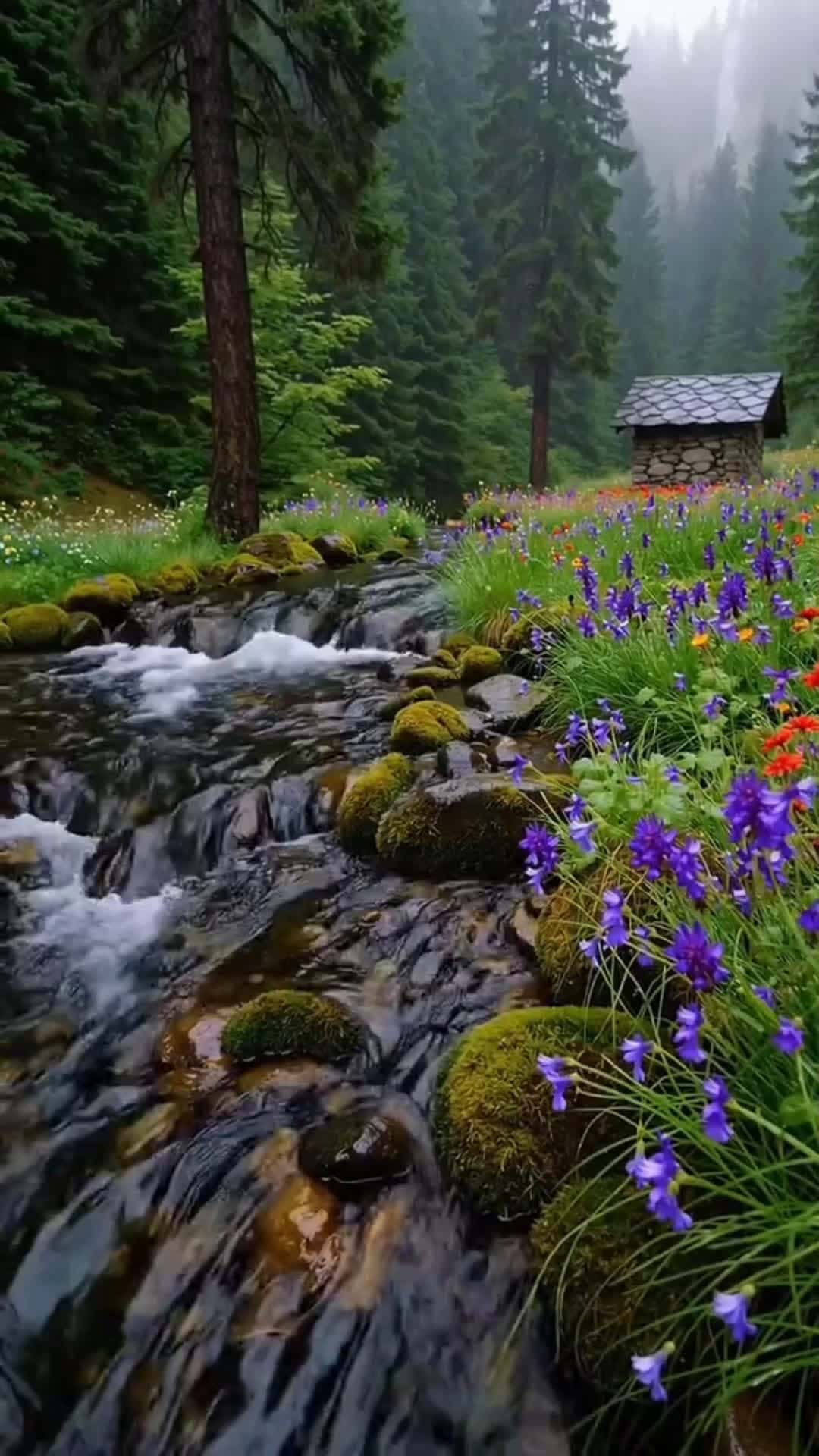Cover for Still Waters, Wild Hearts, Soft Flowers 🌊🌸🌲 #CalmVibes #naturevibes #flowers 