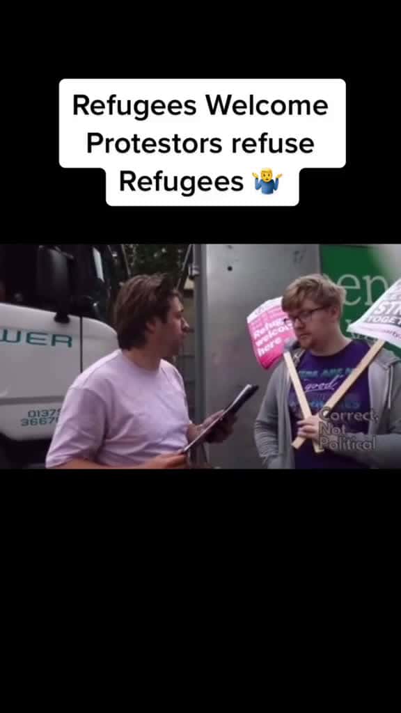Cover for Refugees Welcome Not by those saying Refugees Welcome. Hypocrites. UK GreatBritai 97637 #shortvideos