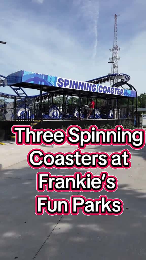 Cover for Three spinning coaster at three different Frankie’s Fun Parks @Experiencefrankies #rollercoaster #frankiesfunpark #greenville #columbia #raleigh #northcarolina #southcarolina  created by coasters.haunts.darkrides with coasters....