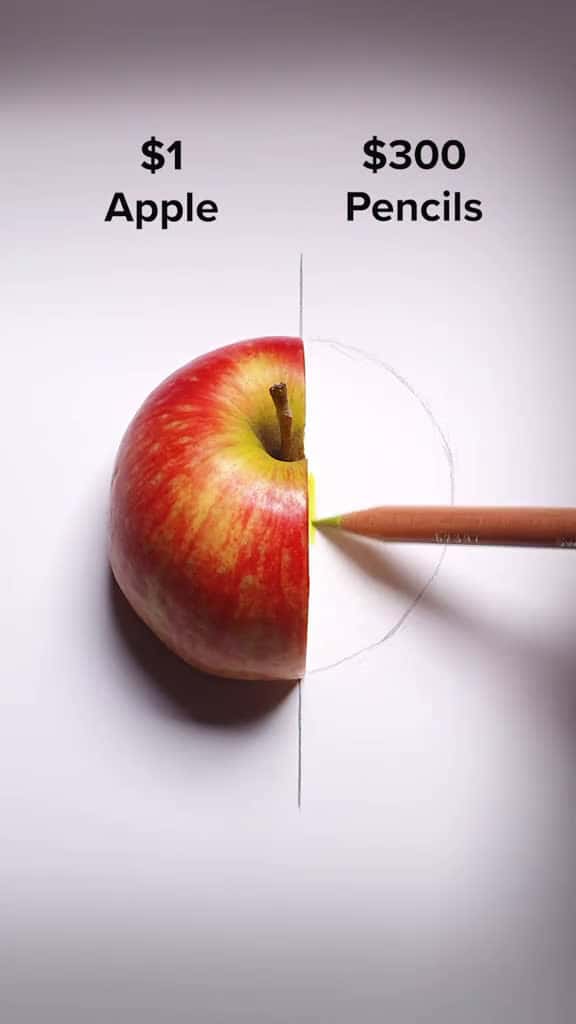Cover for Draw an Apple easy drawing art tutorial howtodraw apple pencil illusion 54006 #shortvideosscoopz
