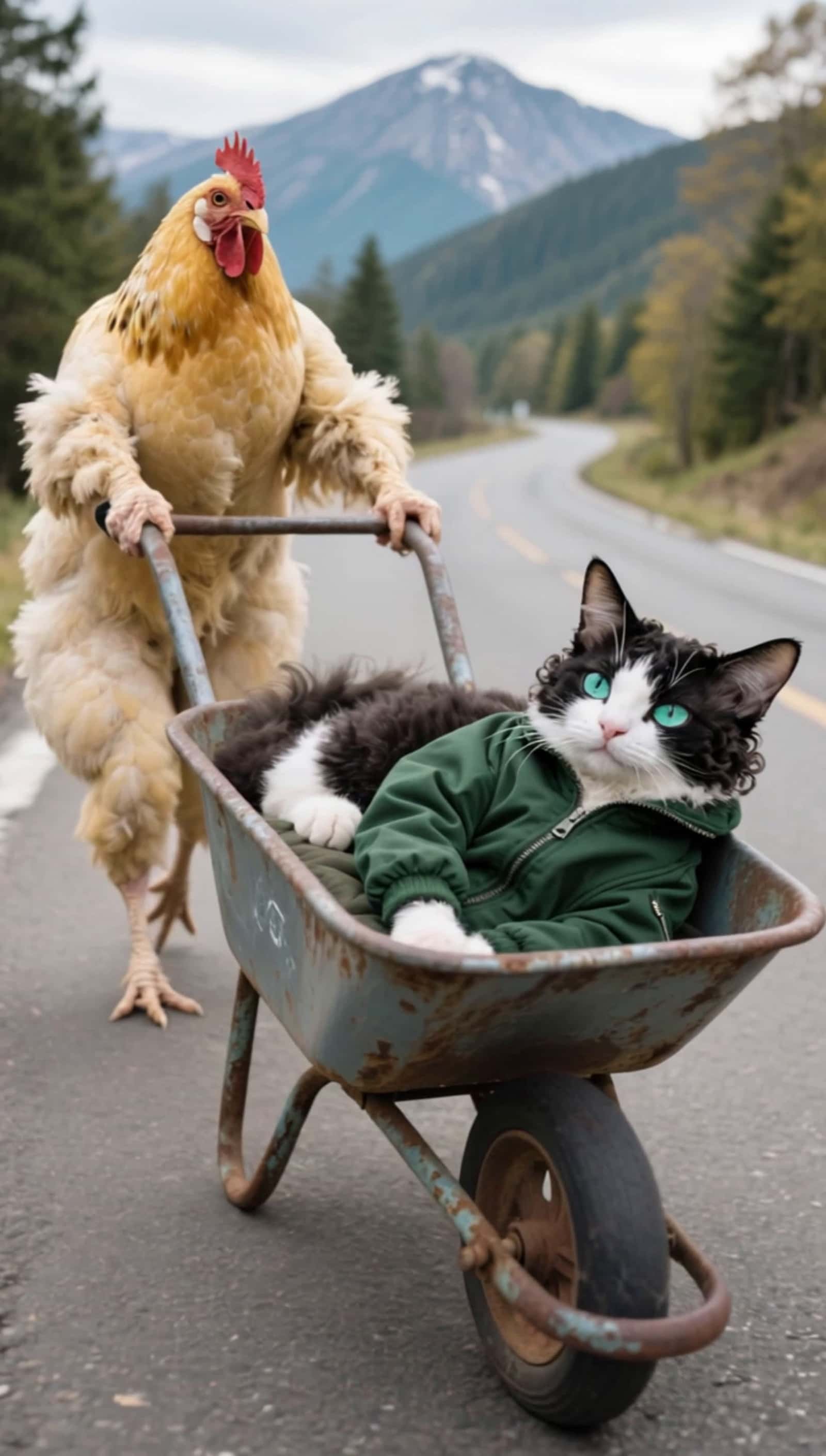 Cover for Cat trapped Lion troups to fight back #cat #drama #ai 