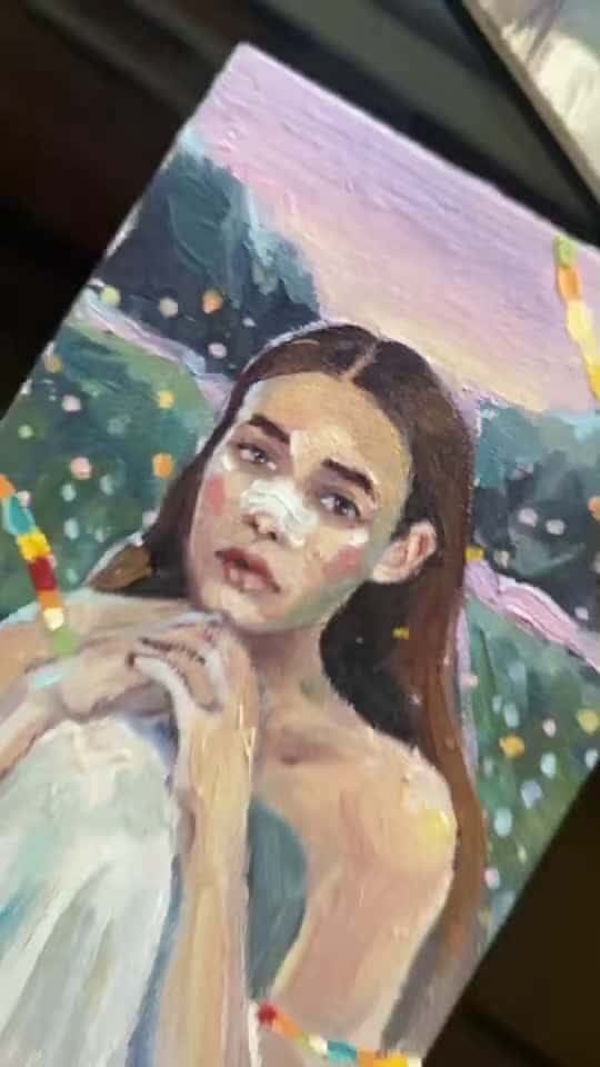 Cover for Self portrait 😪🤫#painting #draw #art