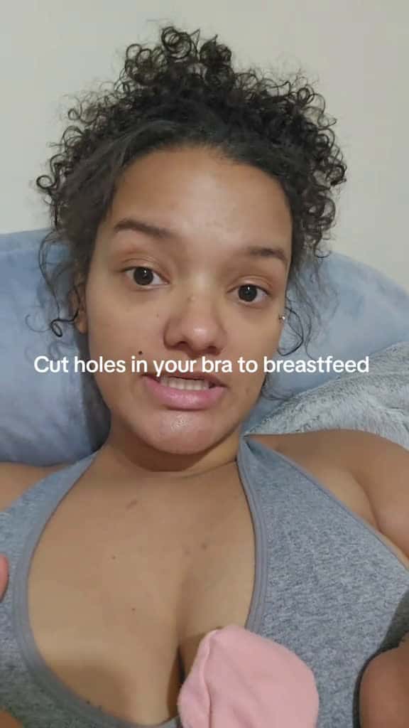 Cover for If you didnt already know this, you should definitely give it a try. Im not sure where I heard this trick from but so glad I did! breastfeeding is about to be a breeze from here on out!  #diy #breastfeeding #viral #newborn #fyp...