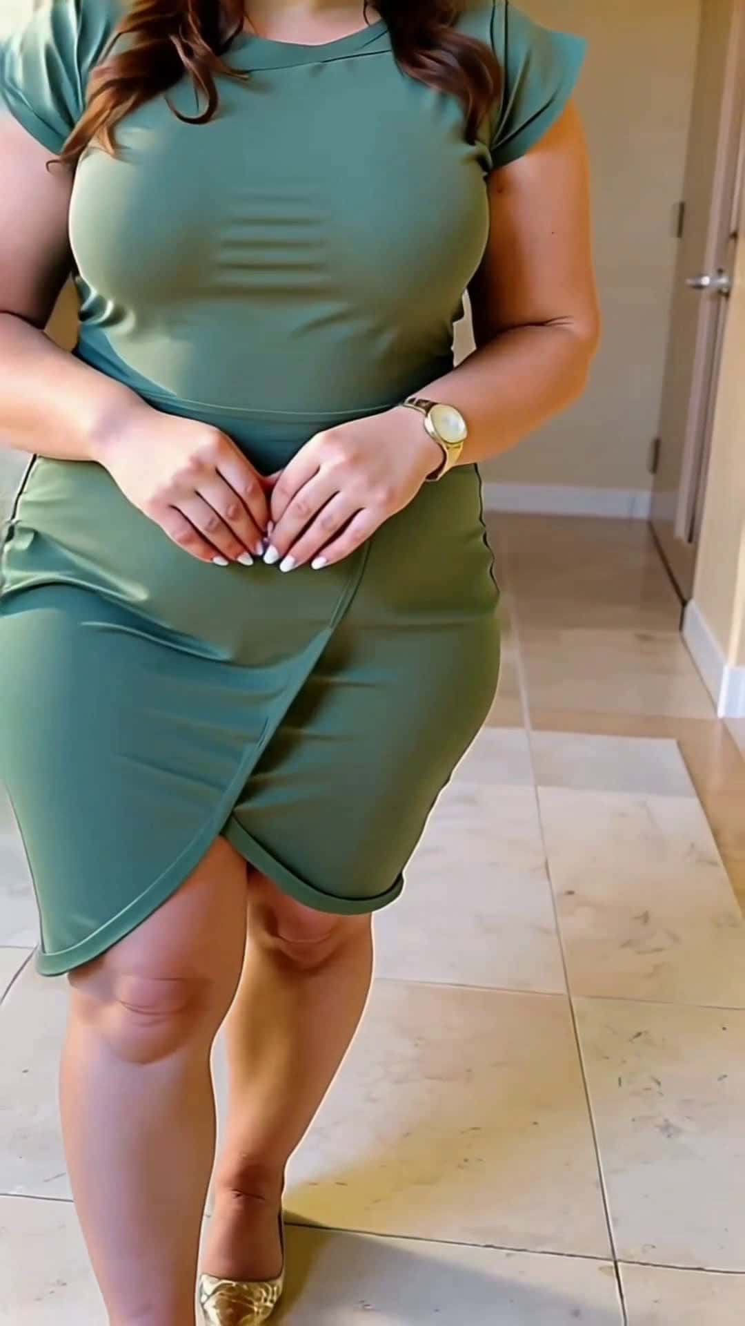 Cover for Elegant in Olive Green 🍃✨ #fashion #style #outfitoftheday #fyp #reels #trending #shorts 