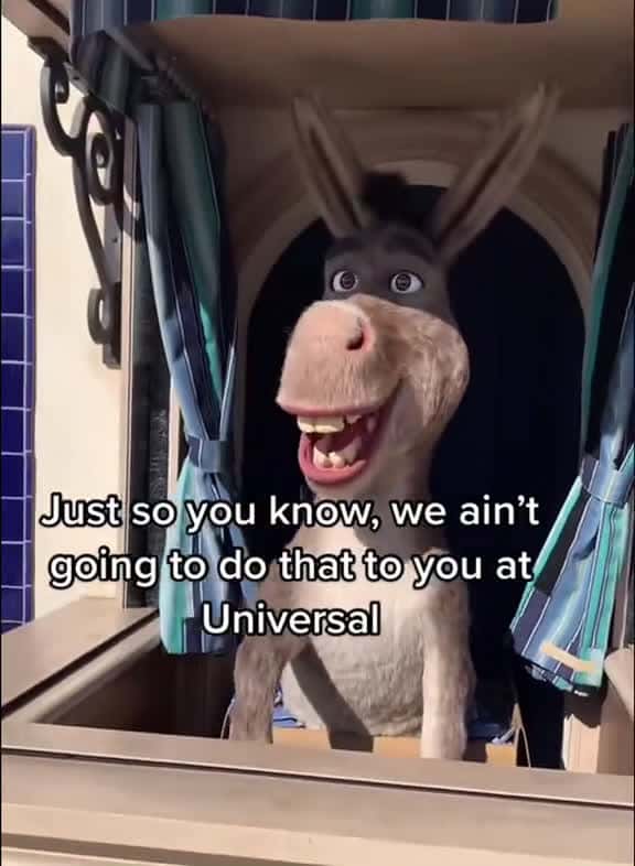 Cover for The Chattering Donkey at Universal Studios fyp foryou funnyvideos usa universalstudios uni 03199 #trendingscoopz
