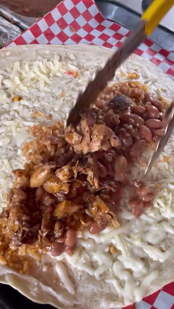 Cover for Pollo asado burritos  papitacoschurros grubspot burrito chicken cheese salsa food 22847 #followMe