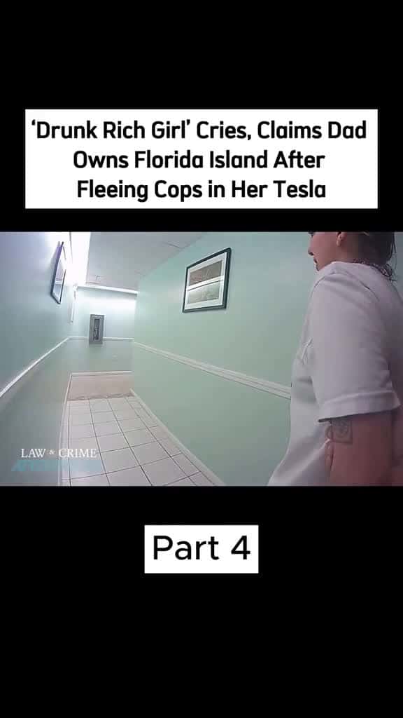 Cover for Caught on camera: Drunk rich girl says her dad owns a Florida island after wild police chase in her Tesla 🚨 #funny #caughtoncamera #police #tesla #drama