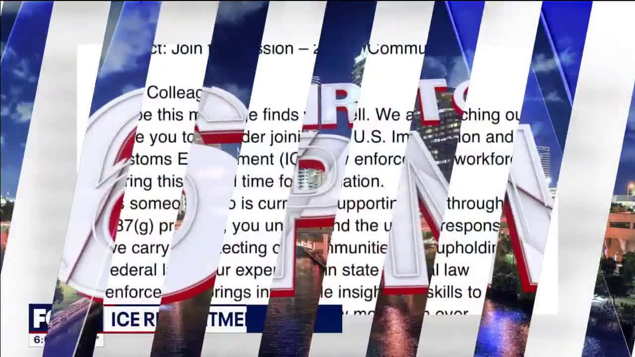 Cover for ICE recruitment letters to local deputies