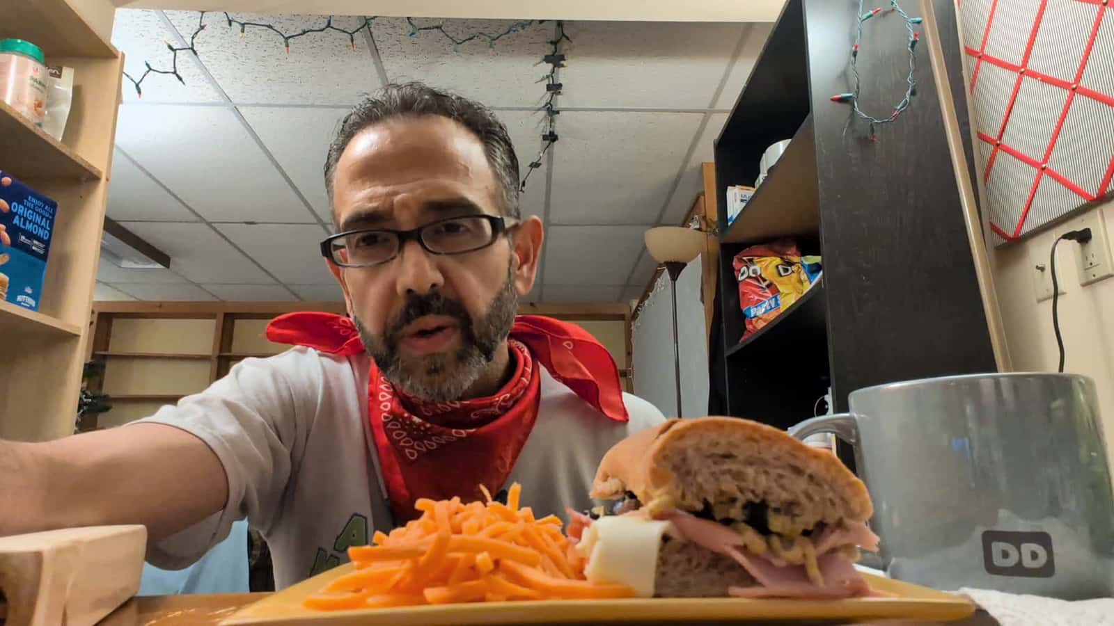 Cover for ASMR. Eating A Ham Sub, Carrots And Doritos. 